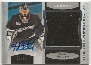 2013-14 Ultimate Collection Ultimate Threads Autographs #UATJH Jonas Hiller /99