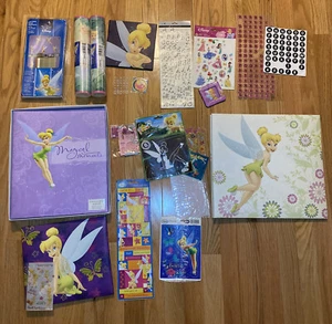 DISNEY TINKERBELL SCRAPBOOKING LOT - SCRAPBOOK ALBUMS TINKERBELL STICKERS MORE!! - Picture 1 of 9