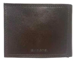 Perry Ellis Portfolio Double Stitched Passcase Mens Wallet Brown New (NWT) - Picture 1 of 7