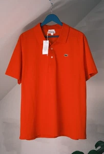 Lacoste NUOVO! Polo uomo rossa in maglia di cotone taglia 3XL vestibilità slim - Foto 1 di 10