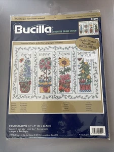 Bucilla Counted Cross Stitch Kit #42509 *FOUR SEASONS*  13"x9" NEW SEALED - Picture 1 of 4