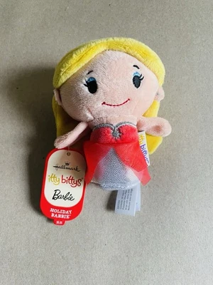 NUEVO juguete de peluche Hallmark Itty Bittys Holiday Barbie nuevo con etiquetas Foto 1 de 2