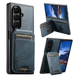 1X Für Samsung Z Fold 7/6/5 Slim PU-Leder Hülle Mit Integriertem Kartenfach - Bild 1 von 24