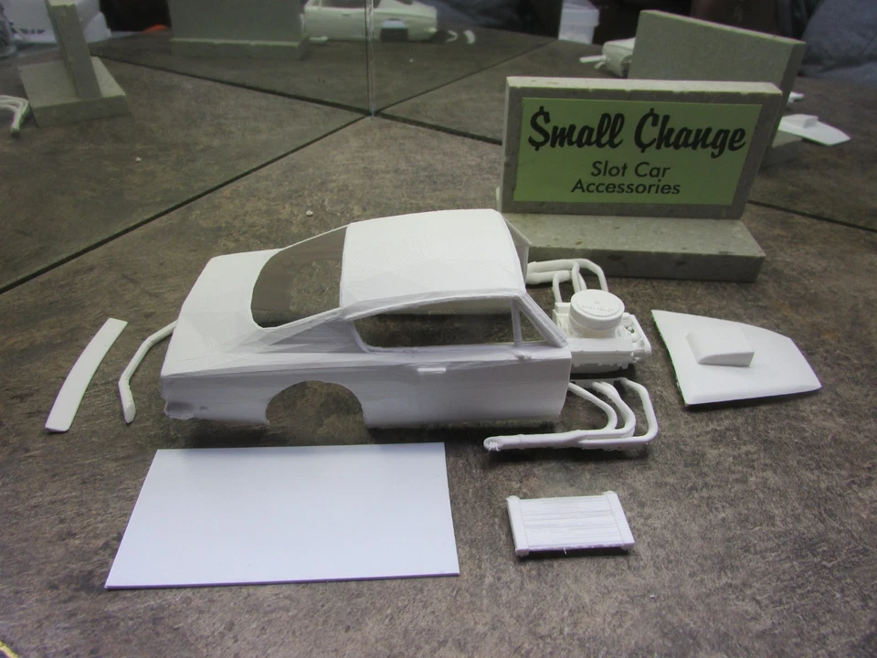 NEW 1/24 3D PRINTED '68  BARRABUDA RACE SLOT CAR / MODEL BODY. FREE SHIPPING. - Image 1 of 1