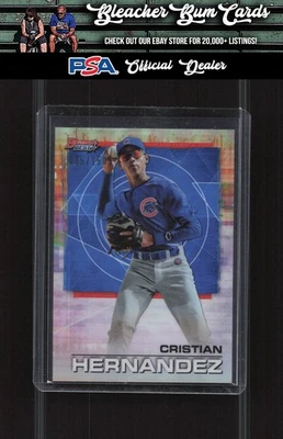 2021 Bowman's Best 3 Cristian Hernandez Blue Refractor #/150 - Image 1 of 2