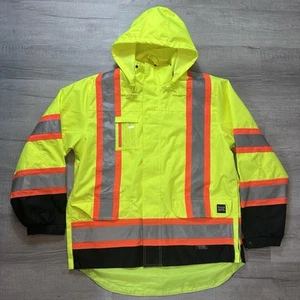 Tough Duck S42641 Hi-Vis 5-in-1 Sicherheitsjacke Flourescent Green Herren LT ohne Innenfutter - Bild 1 von 10