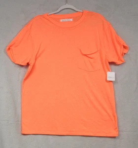 NWT Free People We The Free Short Sleeve Shirt Womens M Oversized Top Orange - Picture 1 of 8