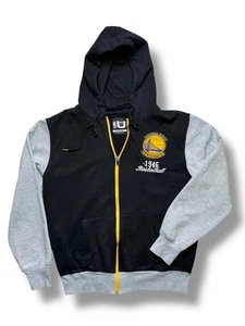 Golden State Warriors Hoodie Size M – NBA Zip Up VGC Black Grey Pullover Autumn - Picture 1 of 9
