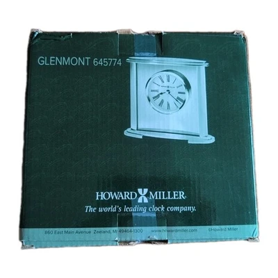 645-774  HOWARD MILLER  QUARTZ  TABLE CLOCK "GLENMONT" 645774 NEW - Image 1 of 4