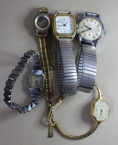 * GROUP OF LADIES WATCHS SOME QUARTZ SOME MANUAL FOR PARTS OR REPAIR CASE #VDH31 - Picture 1 of 10
