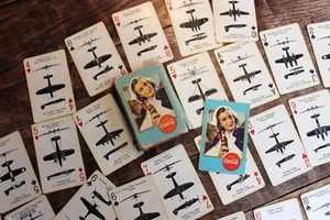 Vintage 1940's WWII Coca-Cola Airplane Spotter Playing Cards in Org Box - Picture 1 of 10