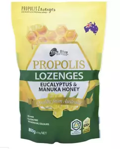 True Blue Propolis Eucalyptus & Manuka Honey Lozenges 800g Brand New - Picture 1 of 1
