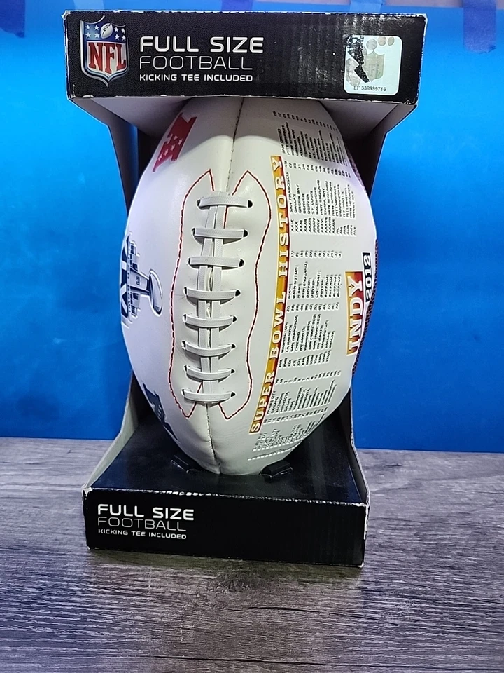 NFL Super Bowl Indy Indianapolis 2012 XLVI Football With Kicking Tee Included
