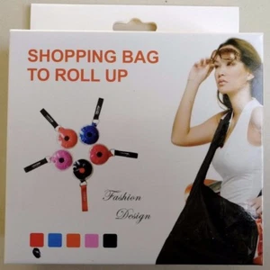 2 X Roll Up Disc Pull Out Shopping Bag Super Compact 15L Capacity Reusable Green - Picture 1 of 18
