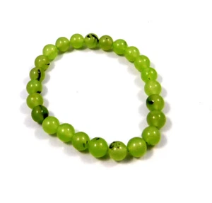 100% Natural Prehnite Bracelet 8mm Round Beads Gemstone Jewelry Wholesale Lot - Picture 1 of 12
