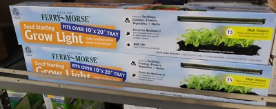 2 luces de crecimiento de inicio de semillas Ferry Morse con bombilla T5 se adapta a bandeja de 10" x 20" ¡ENVÍO GRATUITO! Foto 1 de 4