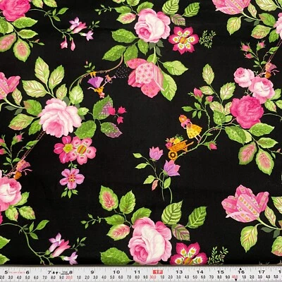 Flowers are My Favorite Things by Ro Gregg for Northcott Cotton by the HALF YARD - Image 1 of 2