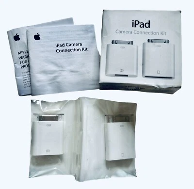 Apple iPad Camera Connection Kit - Adaptors A1358 & A1362 NEW in box w/booklet - Image 1 of 4