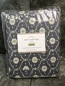 Granero de cerámica de lino/algodón estampado Kaila enrejado 50""x108"" 2 en 1 poste azul - Imagen 1 de 7