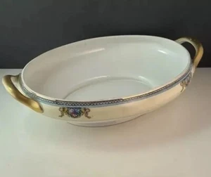Vintage Meito Japan ovale vergoldete & handbemalte Porzellanterrine 12" guter Zustand - Bild 1 von 5