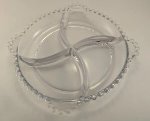 Candlewick Imperial Glass Divided Serving Dish Relish Tray Clear 4 Sections - Picture 1 of 5