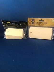 2 paquetes de etiquetas en blanco para tarjetas de regalo 20-4 1/4' x 2 1/8"" 25-1.625 ""x 3.25"" sin ácido - Imagen 1 de 12