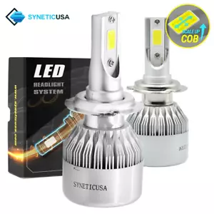 H7 LED White Headlight Kit High Beam High Power 100W 10000LM Light Bulbs - Picture 1 of 12