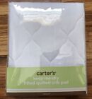 Carters Keep Me Dry Fitted Quilted Crib Pad White New
