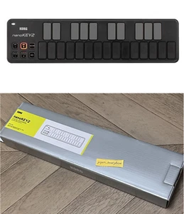 KORG USB MIDI NANOKEY2 Keyboard Black Controller 100% Genuine Item - Picture 1 of 8