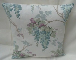 Laura Ashley Designer Cushion Cover "WISTERIA" DUCK EGG Fabric Various Sizes - Picture 1 of 2