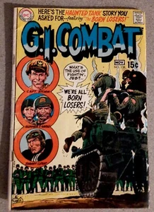 G I COMBAT Comic # 138 ~ 1a APLICACIÓN Los PERDEDORES ~ CLAVE 1969 DC WAR Kubert HEATH - Imagen 1 de 19
