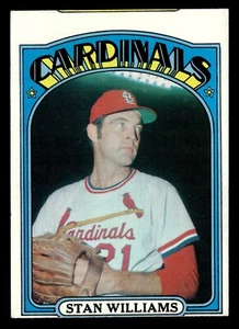 1972 Topps Stan Williams Miscut #9 Ex Cardenales de San Luis mal cortado - Imagen 1 de 2