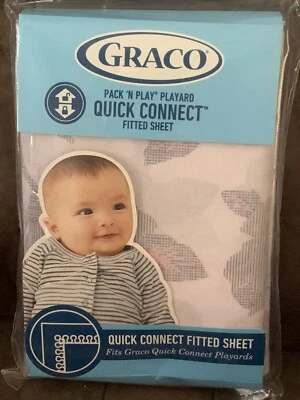 Graco Pack N Play Playard Quick Connect fitted sheet Diana Flowers Girl - Image 1 of 3