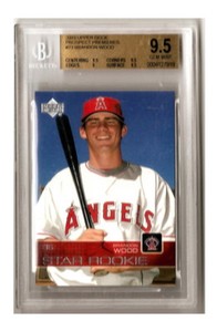 Brandon Wood 2003 Upper Deck Prospect #73 RC Rookie Beckett Gem Mint 9.5