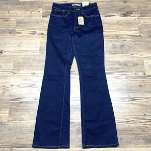 Levis 725 Jeans Women's Size 27 Blue High Rise Bootcut Stretch Denim Flare - Picture 1 of 11