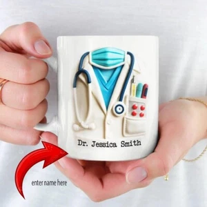 Taza de café Doctor personalizada, regalo médico, taza de café doctor, regalo para médico - Imagen 1 de 6