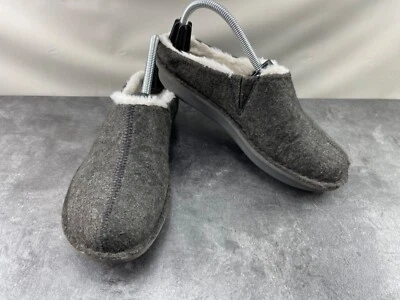 Clarks CloudSteppers Zapatillas Mules Mujer 9 M Step Flow Zapatos Negro Gris Lana Foto 1 de 4