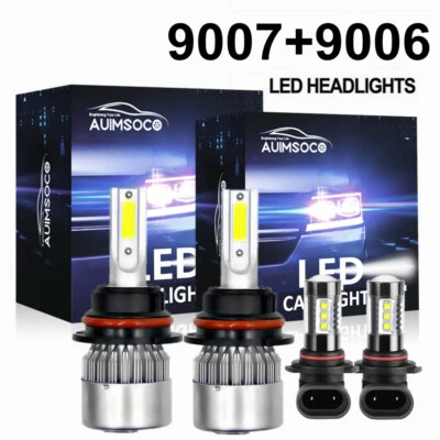 Faros LED + Kit de faros antiniebla 6000K para Ford F-250 F-350 Super Duty 1999-2000 Foto 1 de 4