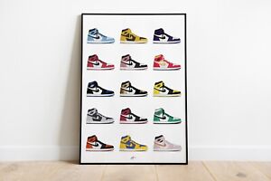 Nike Air Jordan 1 Sneaker Collection Hypebeast Poster