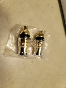 (QTY 2)  High Quality Gold plated 4mm Banana Jack Binding Post Tube Amp speaker - Picture 1 of 3