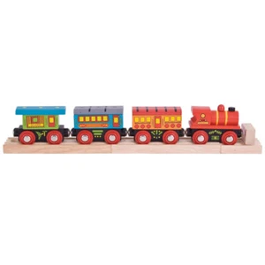 Bigjigs Rail Tren de pasajeros de madera Motor Locomotora Carro Ferrocarril - Imagen 1 de 1