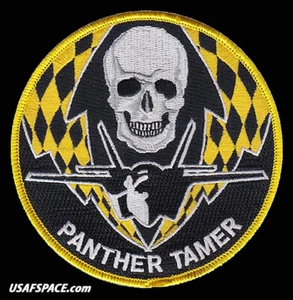 6o ESCUADRÓN DE ARMAS DE LA USAF - DOMADOR DE PANTERAS - Nellis AFB, NV - PARCHE DE VEL ORIGINAL - Imagen 1 de 3