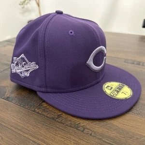 New Era MLB Cincinnati Reds 1990 World Series Patch 59FIFTY Fitted Hat Sz 7 7/8 - Picture 1 of 10