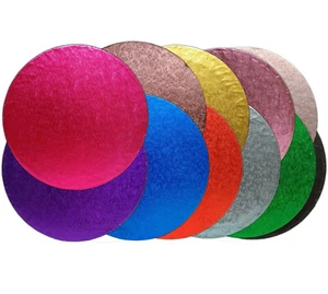 Cake Boards Various Colours Round Drum Single Boards, 12mm - Picture 1 of 23