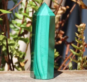 Generador de cristal de malaquita pulida grado A de 71 gramos de altura mineral verde verde verde - Imagen 1 de 8
