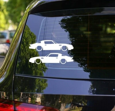 2x Lowered Classic Car Decal Stickers for Chevrolet Camaro Z28 2nd gen late spec - Image 1 of 3