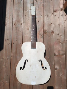 1930s May-Bell Model 84 Harmony Solid Spruce + Maple Archtop 000 Size Project - Picture 1 of 18
