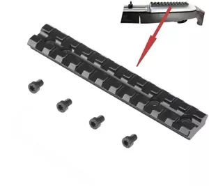 11 Slot 4.6 inch Picatinny Weaver Rail Section Set- Aluminum Black with Wrench - Picture 1 of 5