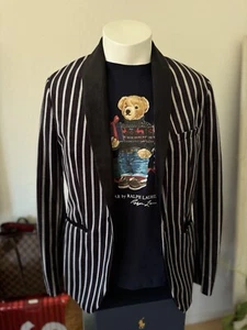 Inc Men's Slim-Fit Striped Coat Slim Black and White Blazer Sz. Small - Picture 1 of 10