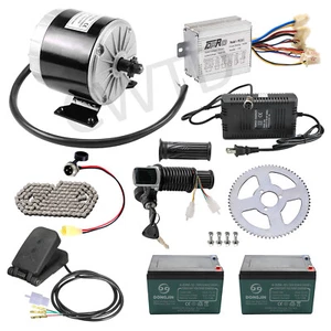 24V 350W Brushed DC Motor Kit with Controller & Battery for E-Bike Scooter ATV - Picture 1 of 18